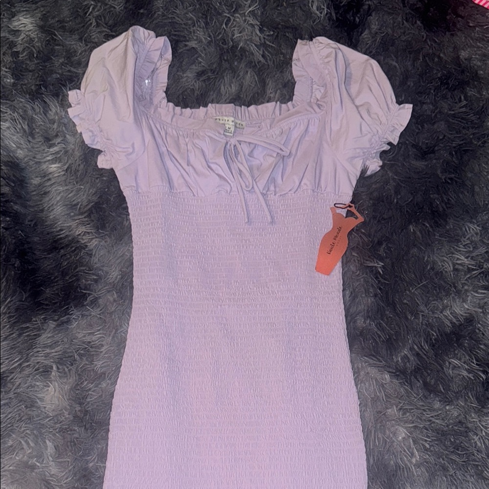 Haute Monde Lavender Smocked Dress